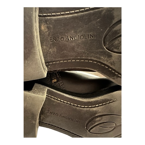 Enzo Angiolini Riding Boots Leather Zip Up Buckle Gray Brown Women’s Size 8M - Picture 7 of 9